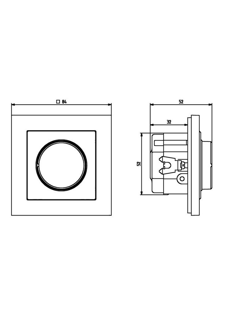 SONATA Ściemniacz przyciskowo-obrotowy przystosowany do obciążenia żarowego i halogenowego - kolor e