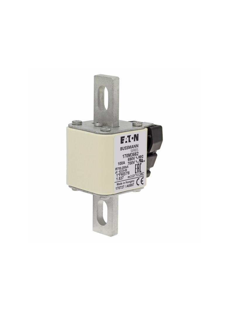 FUSE 100A 690V 1*FKE/78 AR UC Wkładka szybka 100A AC 690V rozmiar 1 45x59x110 mm aR, 170M3662 EATON