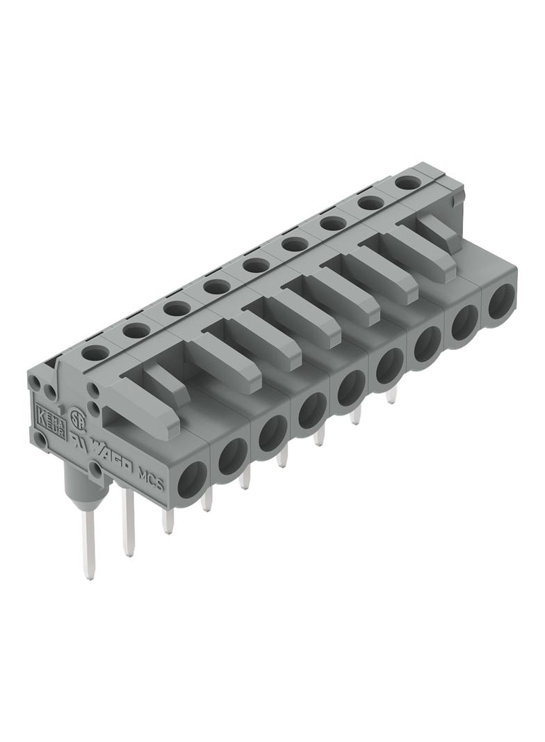 MCS-MIDI Classic gniazdo kątowe 9-bieg. szare raster 5 mm /50szt./ WAGO