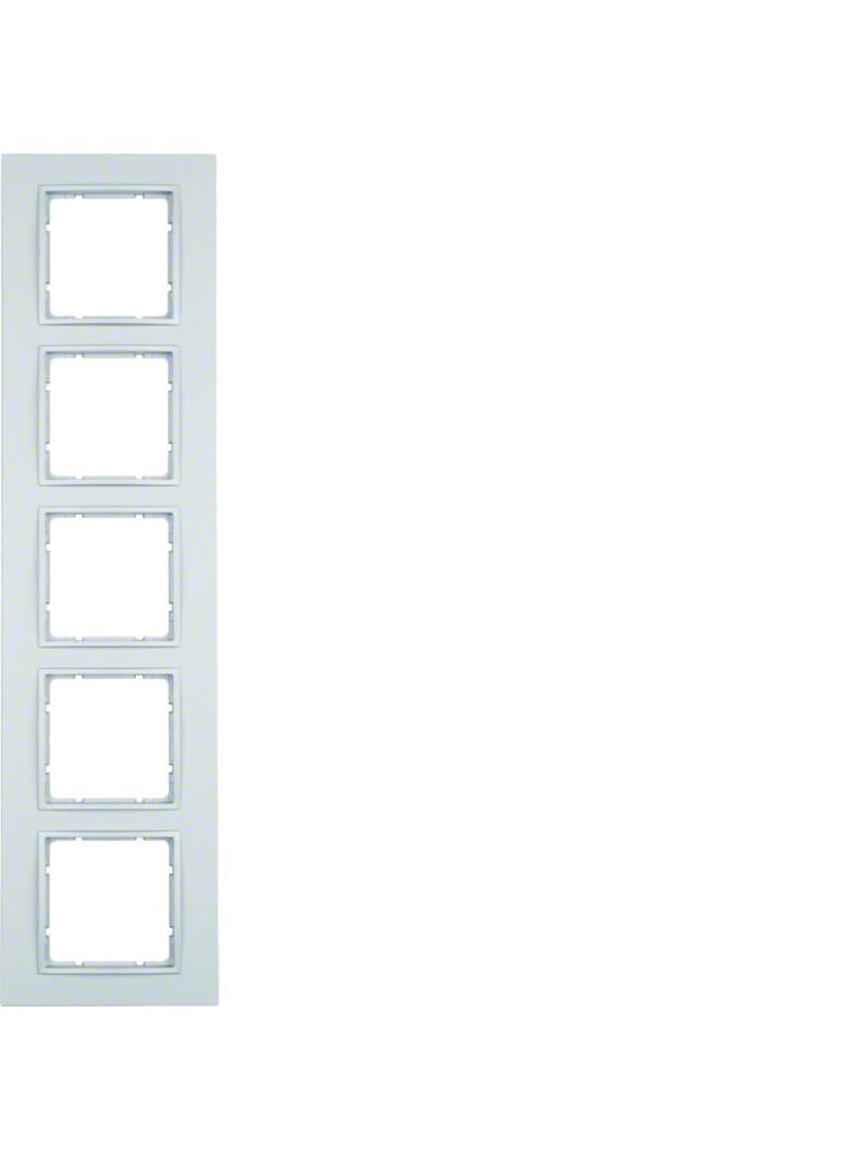 BERKER B.7 Ramka pięciokrotna aluminium mat 10156424 HAGER