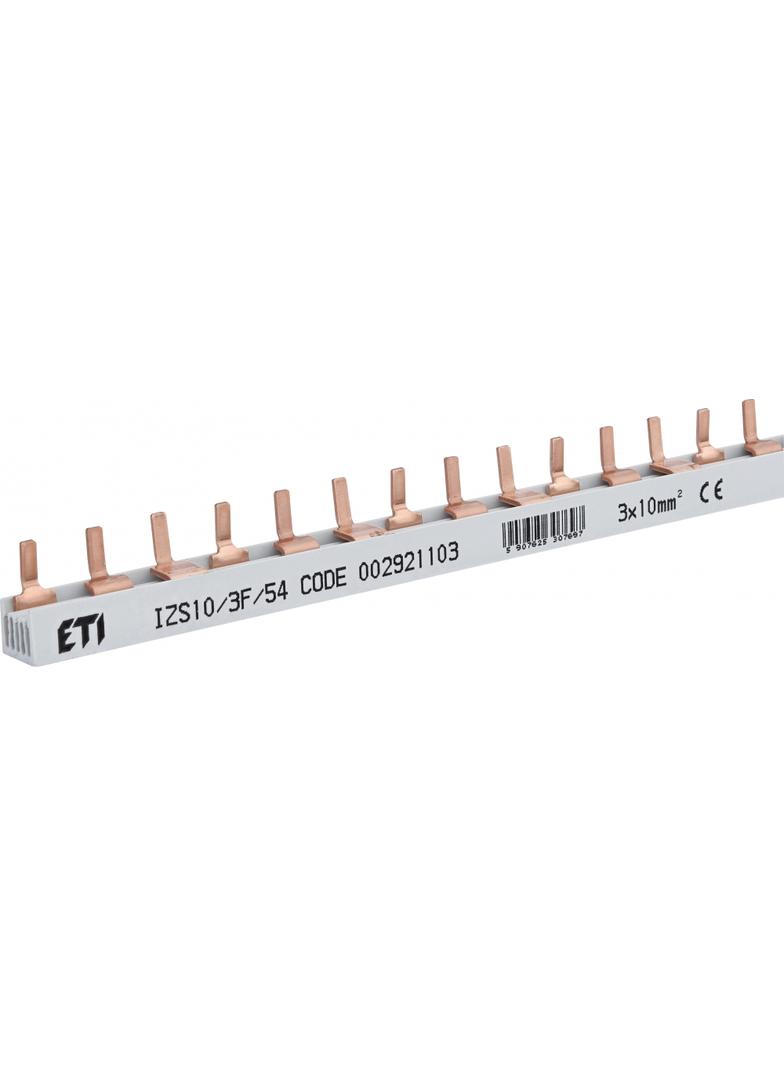 Szyna łączeniowa sztyftowa 3P 63A 10mm2 (54 mod.) IZS10/3F/54 (1m) 002921103 ETI