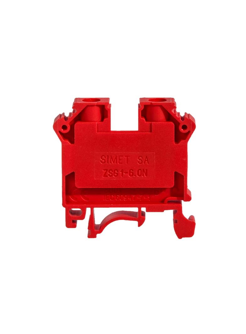 ZSG1-6.0Nc ,  Złączka szynowa gwintowa, seria NOWA, 6,0 mm2, TS 35, 1 tor, czerwony