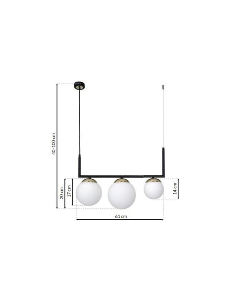 MILAGRO Lampa wisząca SPARTA BLACK / GOLD 3xE14