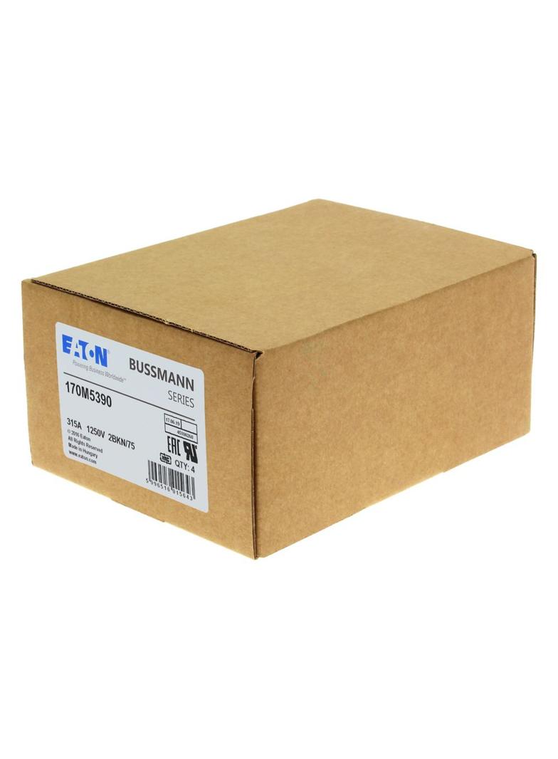 FUSE 315A 1250V 2BKN/75 AR CU Wkładka szybka 315A AC 1250V rozmiar 2 61x75x77 mm aR IEC UL 170M5390