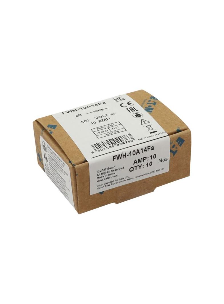 10A 500V AC UL 14x51mm FERRULE FUSE Wkładka szybka 10A AC 500V 14x51 mm aR UL FWH-10A14F EATON