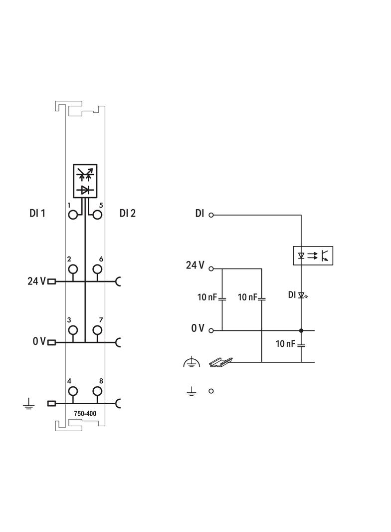 moduł 2DI 24V DC 3,0ms/T