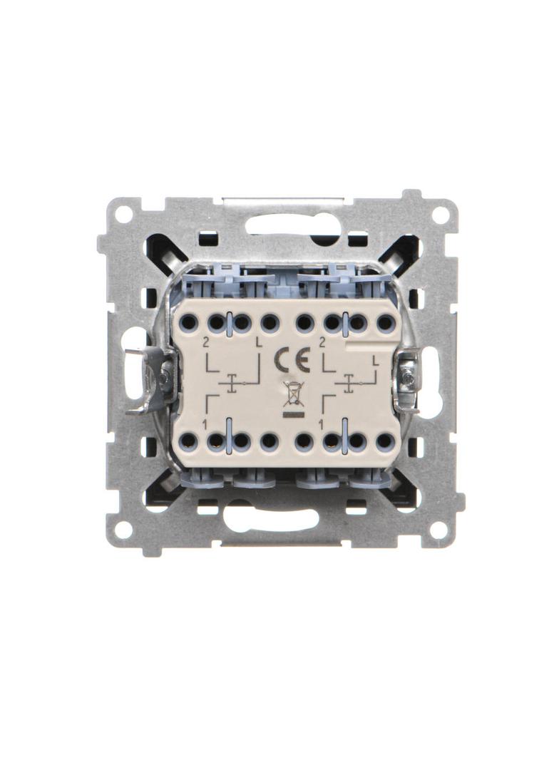 Simon 55 Przycisk zwierny poczwórny 10 AXm szybkozłączka Czarny mat