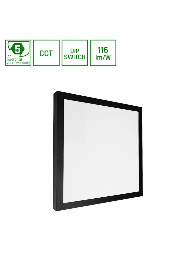 NYMPHEA SELECT 24W/35W/40W CCT 230V 120ST IP20 400X400X33MM CZARNY 5 LAT GWARANCJI