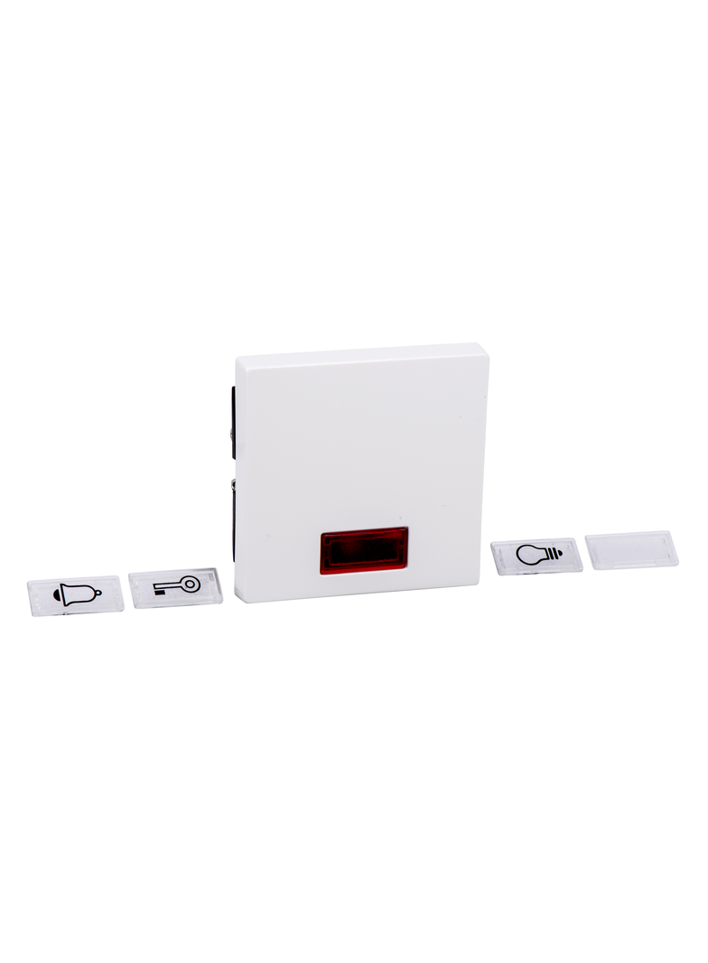 Merten, System M, klawisz pojedynczy z dużym okienkiem, biały active