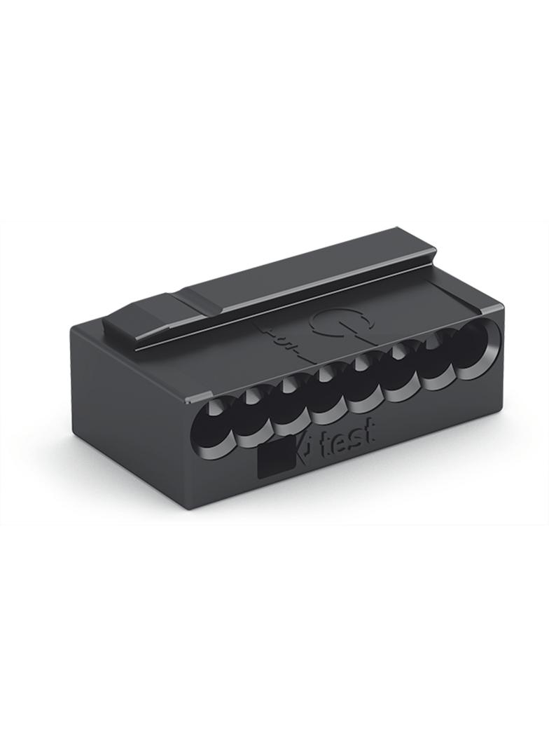 złączka instalacyjna mikro 8 x 0,6 - 0,8 mm2 ciemnoszara