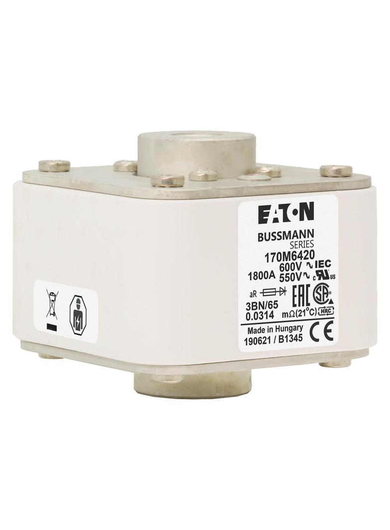 FUSE 1800A 600V 3BN/65 AR UR Wkładka szybka 1800A AC 600V rozmiar 3 76x92x53 mm aR IEC UL 170M6420 E