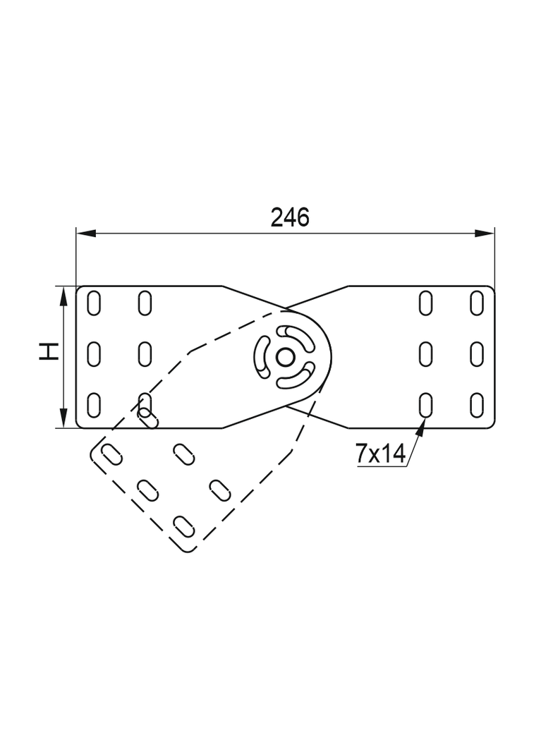 LGPH100 Łącznik przegubowy do korytka 1,5 mm