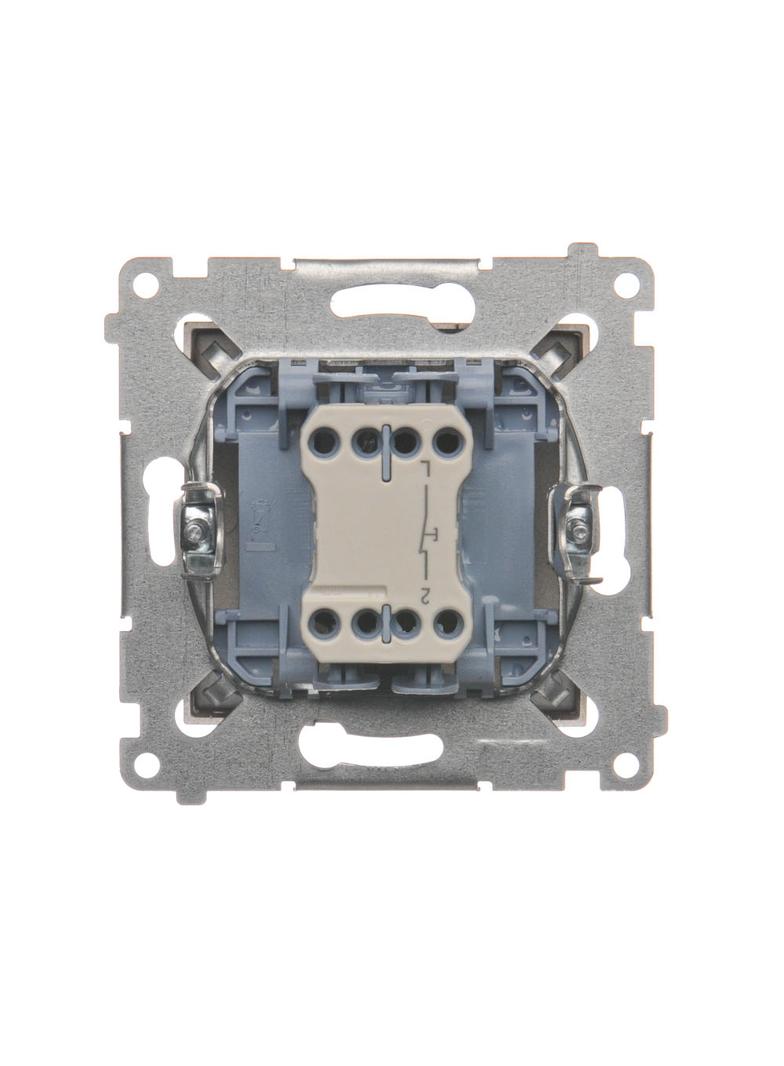Simon 54 Przycisk pojedynczy rozwierny bez piktogramu 10A 250V szybkozłączka brąz mat DPR1.01/46 KONTAKT