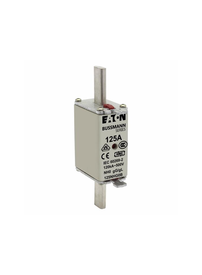 NH FUSE 125A 500V GG/GL SIZE 0 Wkładka NH0 125A 500V GL/GG podwójny wskaźnik 125NHG0B EATON