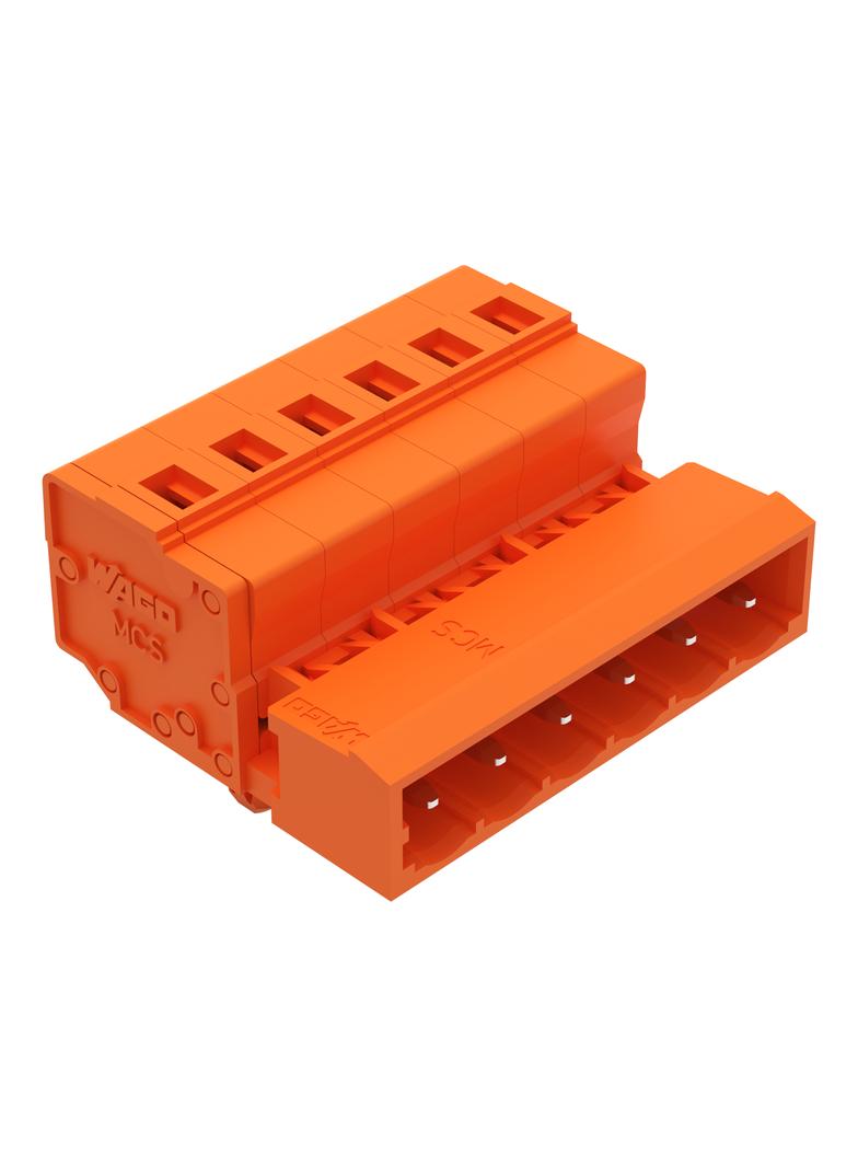 MCS-MIDI Classic wtyk 6-bieg. pomarańczowy raster 5,08 mm