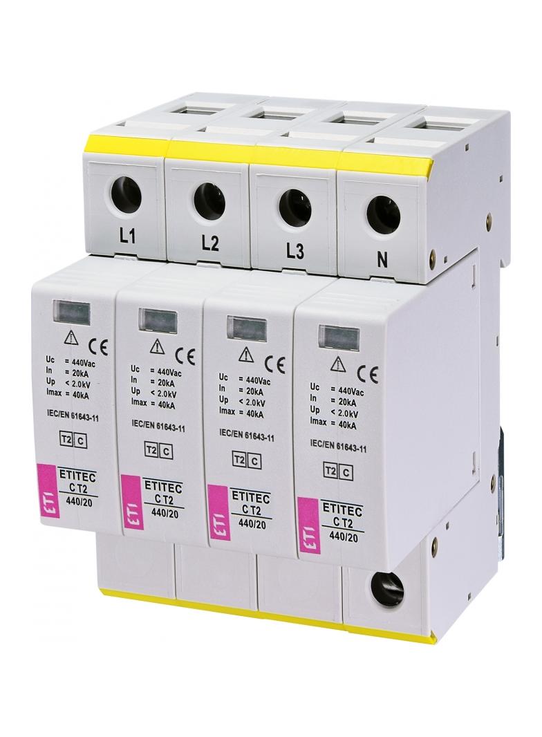 Ogranicznik przepięć T2 (C) TEC C T2 440/20 4+0 002440407 ETI