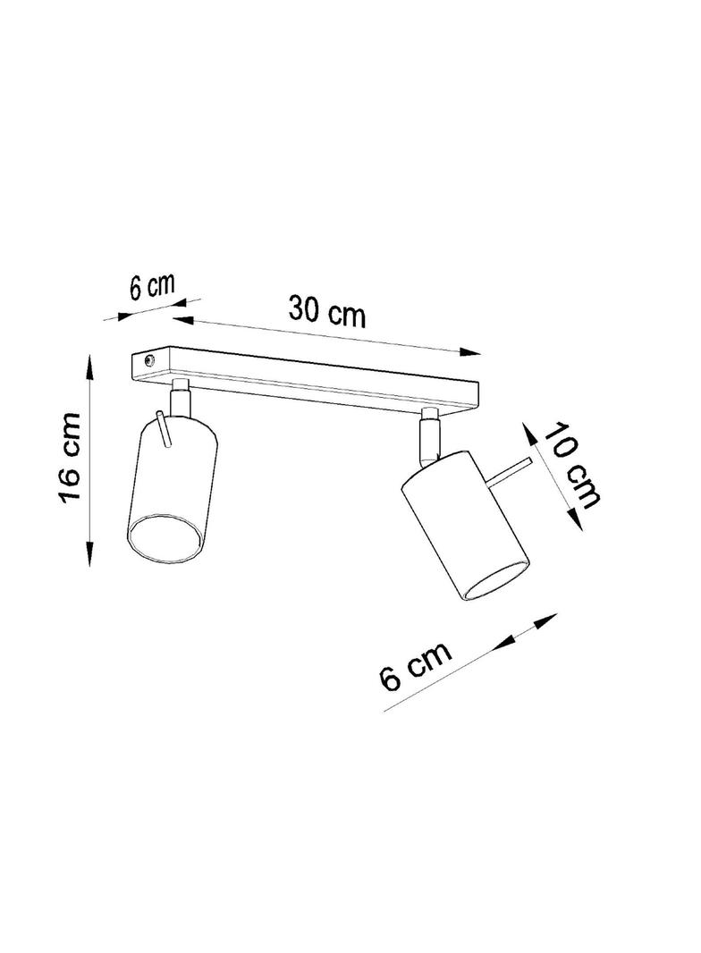 Plafon RING 2 czarny