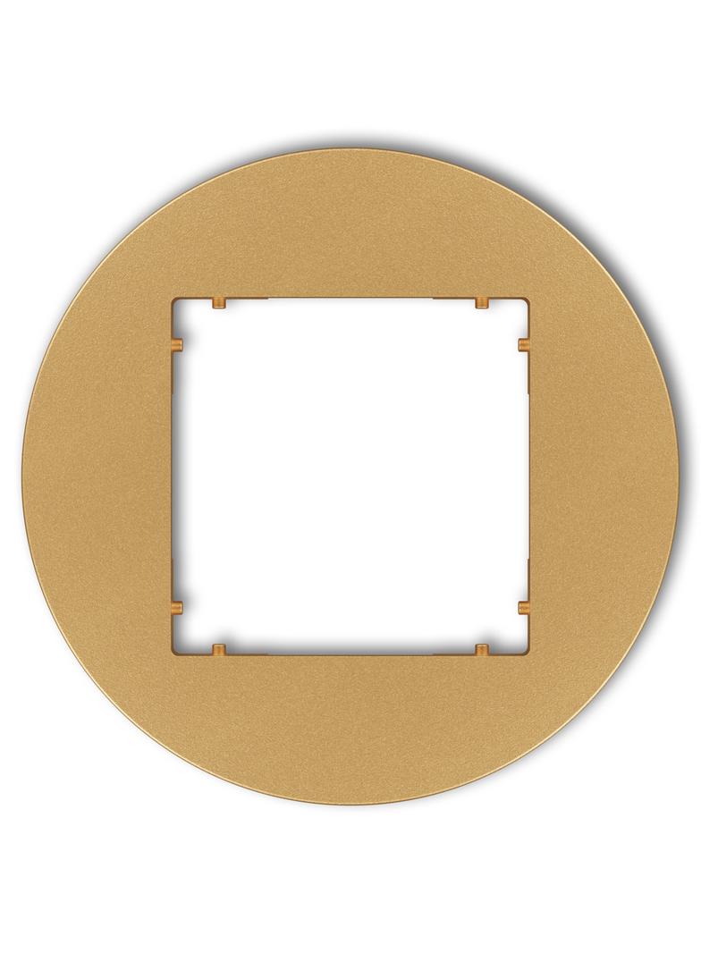 MINI Ramka uniwersalna pojedyncza okrągła z tworzywa złoty