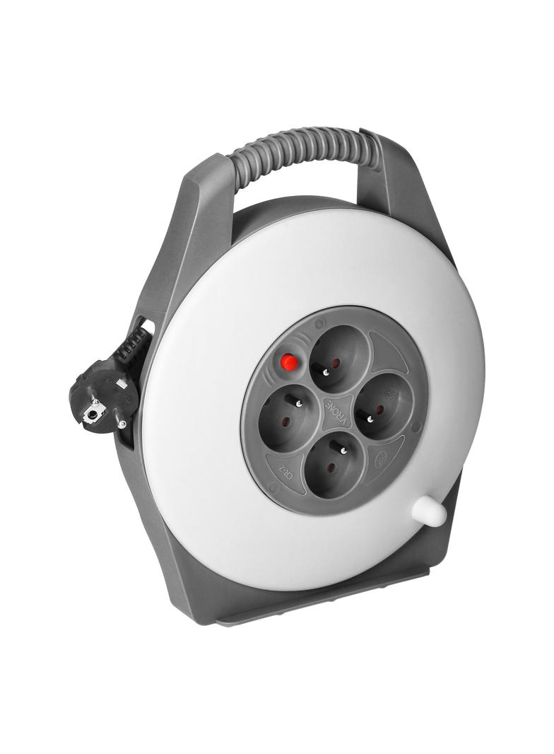 Przedłużacz bębnowy 4 gniazda z uziemieniem zwijany kabel PVC 900W 10m VIRONE CR-2/G ORNO