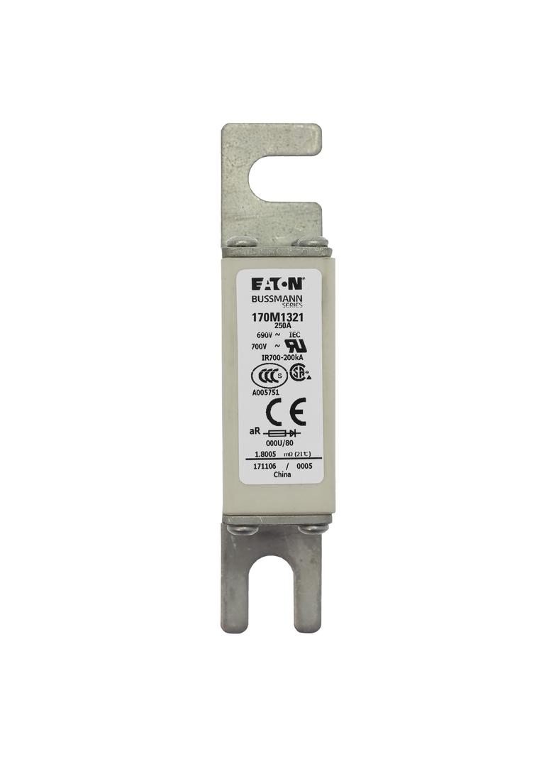 250A 690V IEC aR 000U/80 SQUAREBODY FUSE Wkładka szybka 250A AC 690V DIN 000 21x40x100 mm, 170M1321