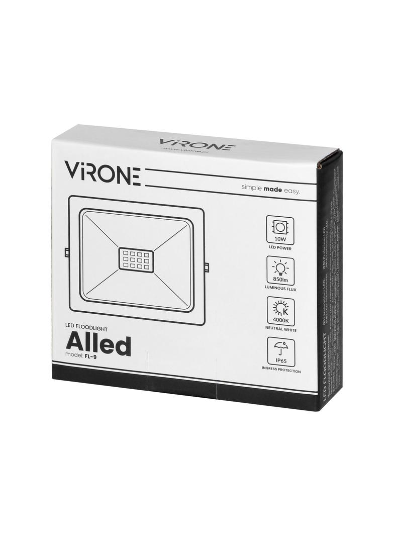 ALLED 10W Naświetlacz LED, 850lm, IP65, 4000K, Alu+ szkło