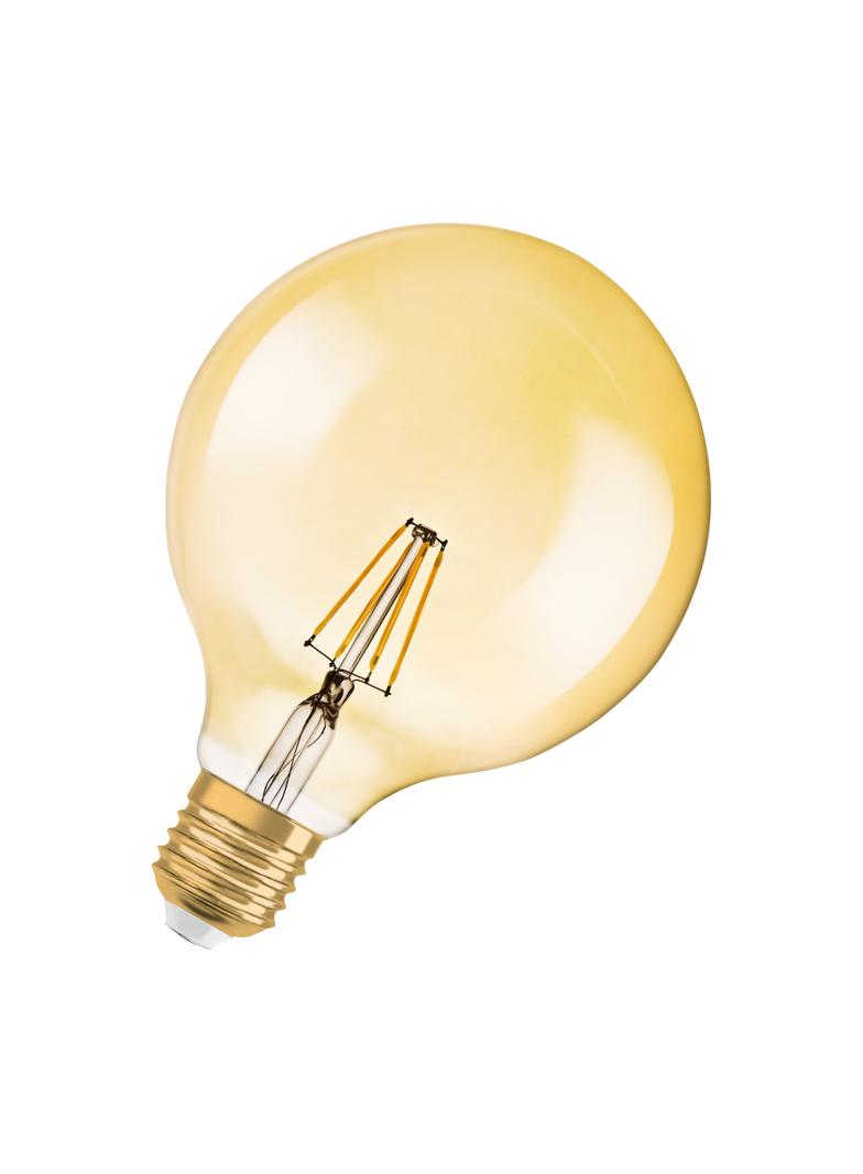 Lampa LED Vintage 1906 CL GLOBE125 Filament szkło przezroczyste GOLD 55 non-dim 6,5W 825 E27