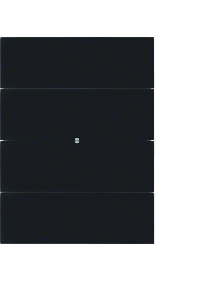 BERKER B.IQ Przycisk poczwórny komfort szkło czarne 75164592 HAGER