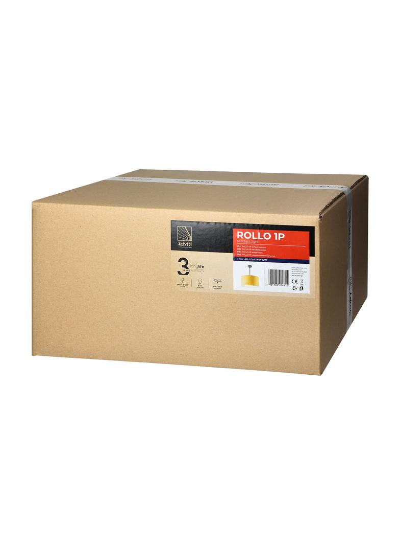Rollo 1P E27, lampa wisząca, max. 60W, musztardowa, krótka AD-LD-6340YE27T ORNO