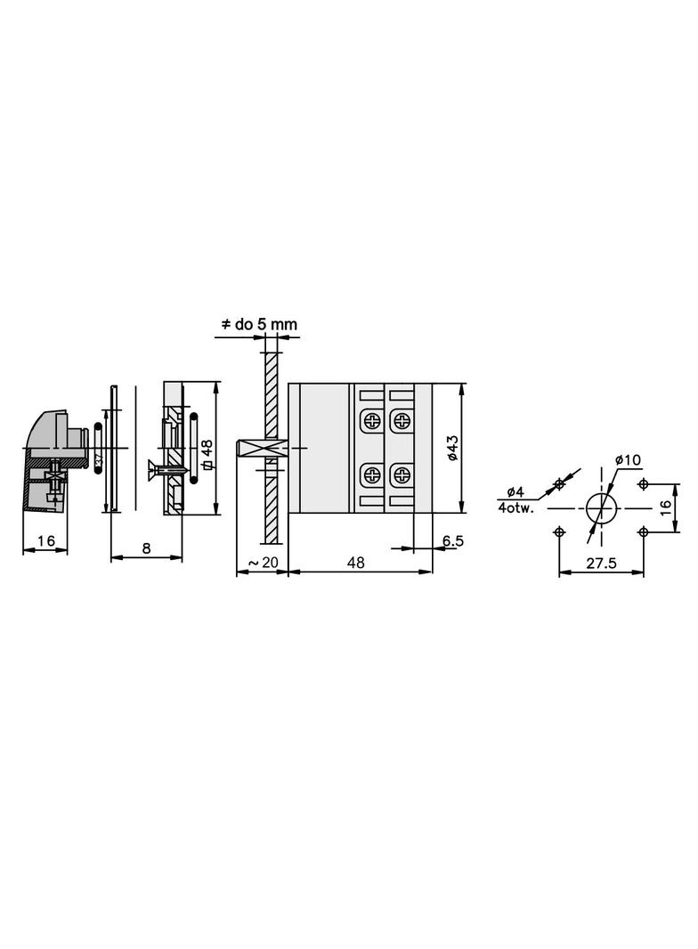 Łuk E12-12 Włącz-wyłącz  0-I IP-65