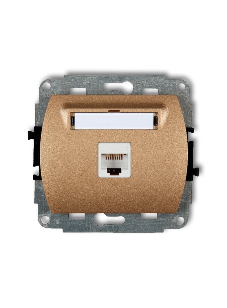 TREND Mechanizm gniazda komputerowego pojedynczego 1xRJ45, kat. 6, ekranowany, 8-stykowy złoty metal