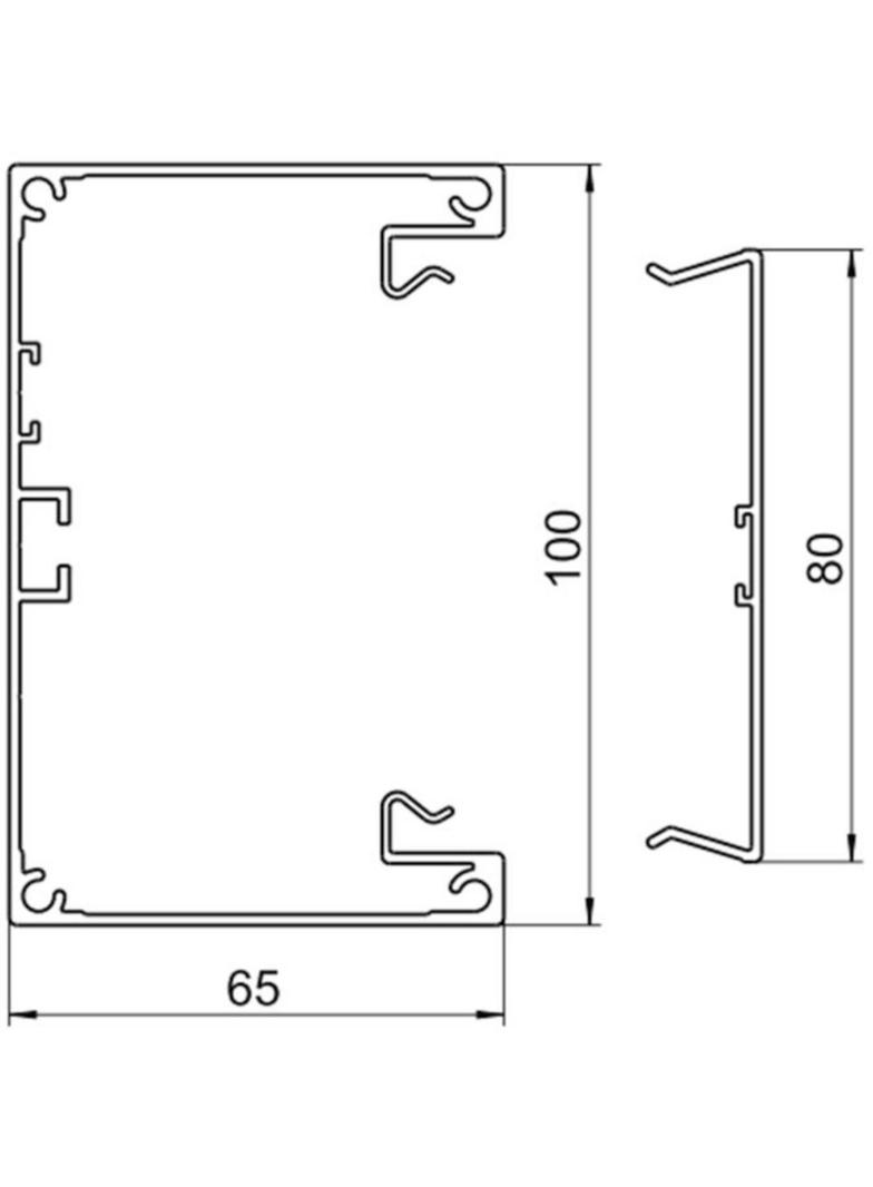 tehalit.BRAP Podstawa kanału 65x100 aluminium anodyzowany BRAP651001ELN HAGER