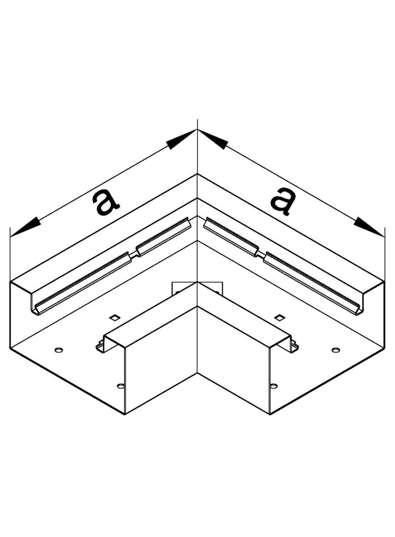 tehalit.BRS Kąt płaski 65x210 stalowy jasnoszary BRS6521057035 HAGER