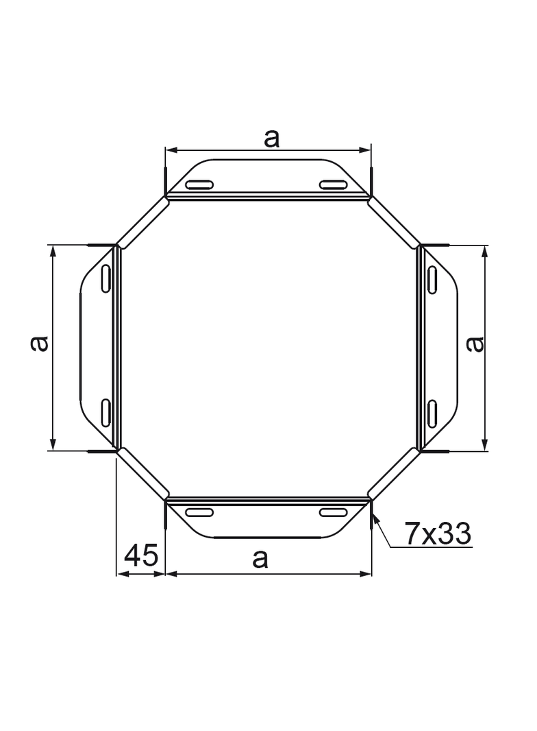 Czwórnik korytka 100x80mm Grubość 1,00 mm CZKBJ100H80 186710 BAKS