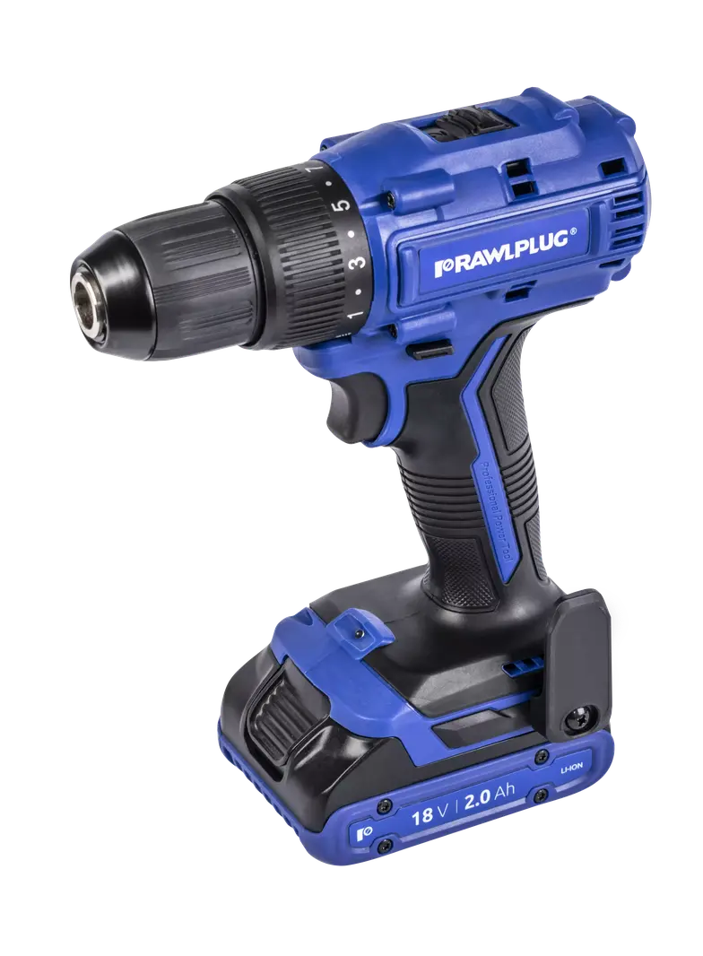 Wiertarko-wkrętarka akumulatorowa 18V 55Nm – zestaw M2 R-PDD18-55-M2 RAWLPLUG