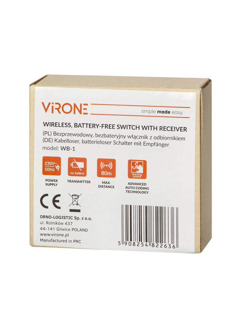 Bezprzewodowy bezbateryjny włącznik z odbiornikiem WB-1 ORNO