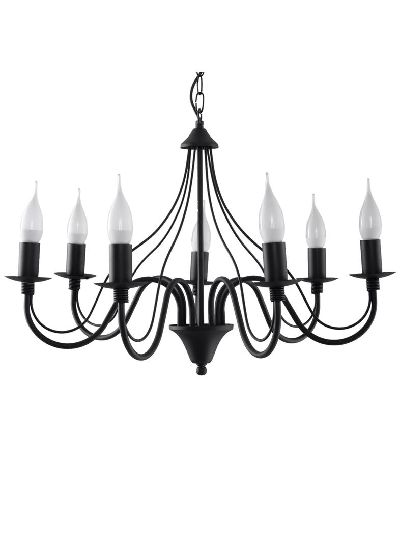 Sollux Żyrandol MINERWA 7 czarny SL.0219