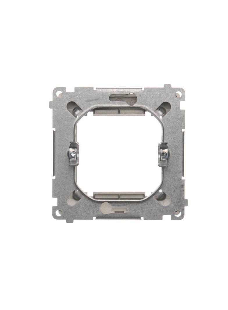 Simon Basic Adapter (przejściówka) na osprzęt standardu 45 × 45 mm. Montaż do puszki na łapki i wkręty satynowy BMA45M/29 KONTAKT