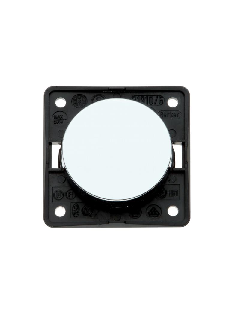 Integro Łącznik klawiszowy przyciskowy, zwierny, chrom, połysk