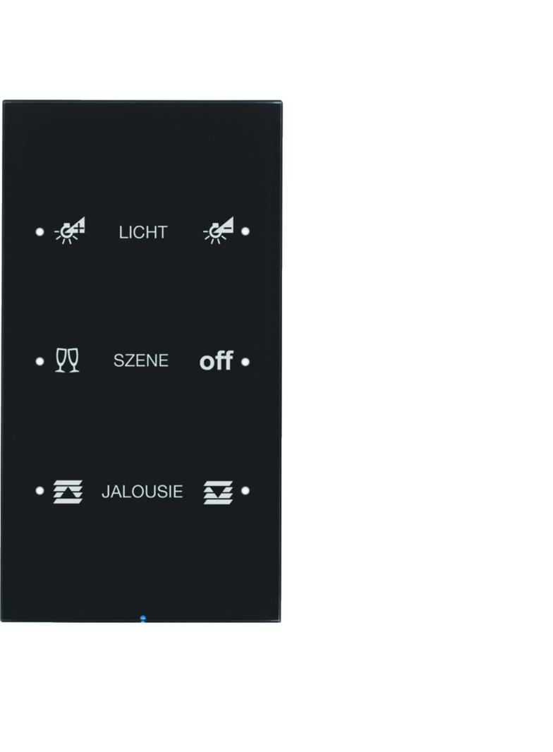 BERKER R.3 Sensor dotykowy potrójny konfigurowalny szkło czarny 75143155 HAGER
