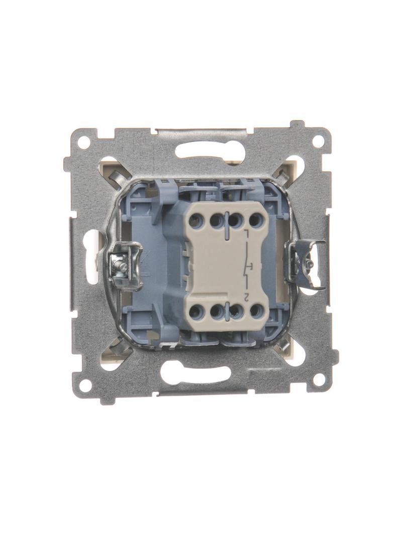 Simon 54 Przycisk pojedynczy rozwierny bez piktogramu 10A szybkozłączka kremowy