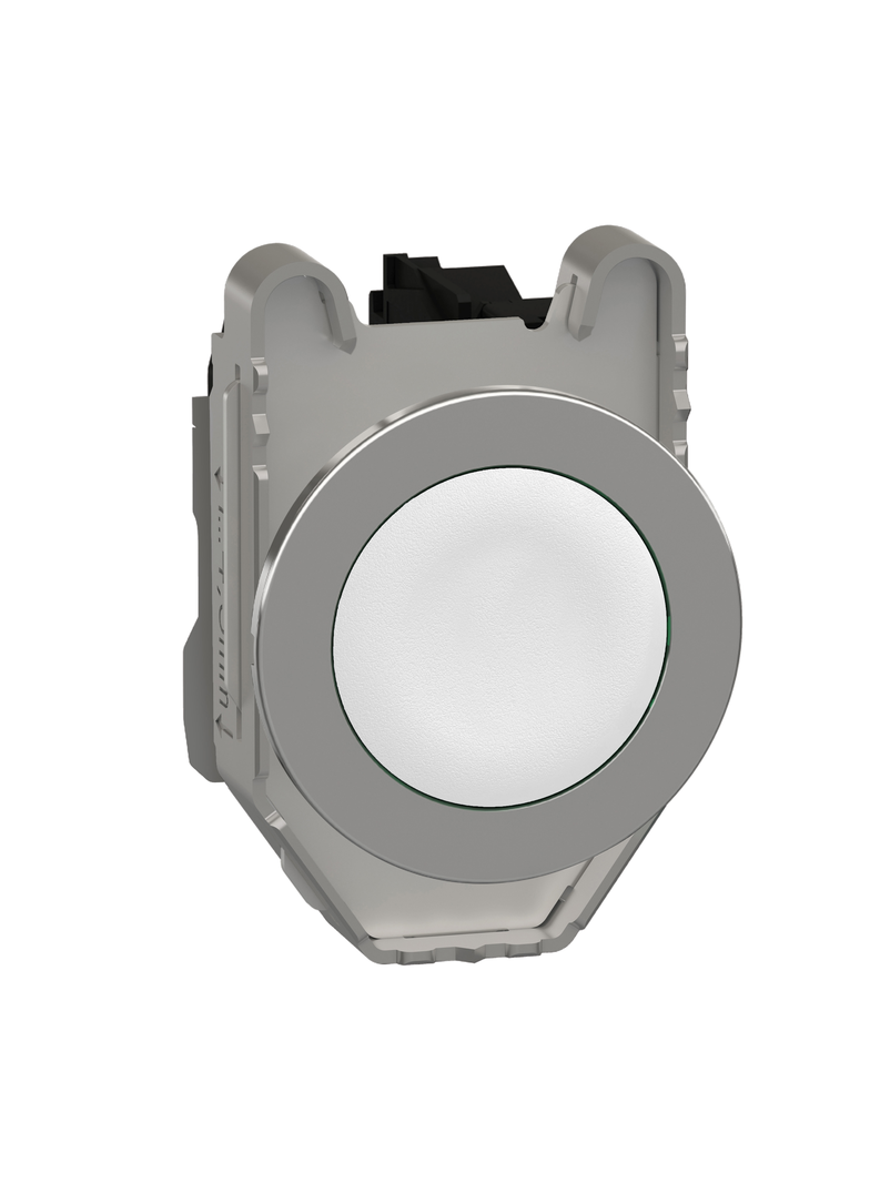 Harmony XB4 Przycisk zlicowany metal biały fi30 z samopowrotem nieoznaczony 1Z XB4FA11 Schneider