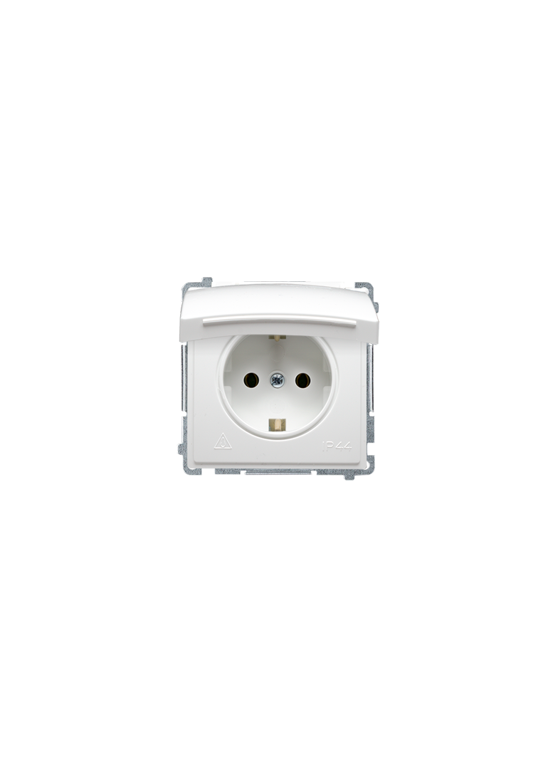 Simon Basic Gniazdo wtyczkowe Schuko do wersji IP44 16A 250Vzaciski śrubowe biały BMGSZ1B.01/11 BMGSz1B.01/11 KONTAKT