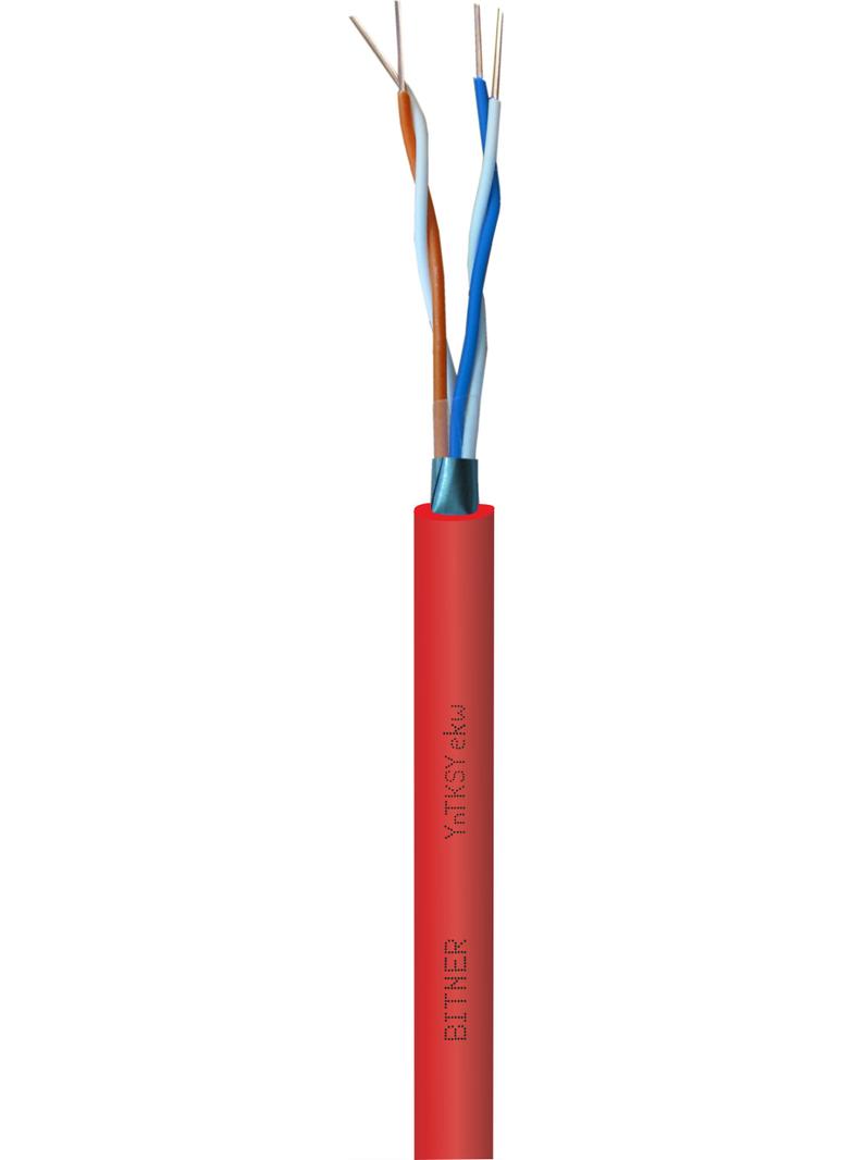 YnTKSYekw 2x2x1,0 Kabel sygnalizacji pożaru do układania na stałe