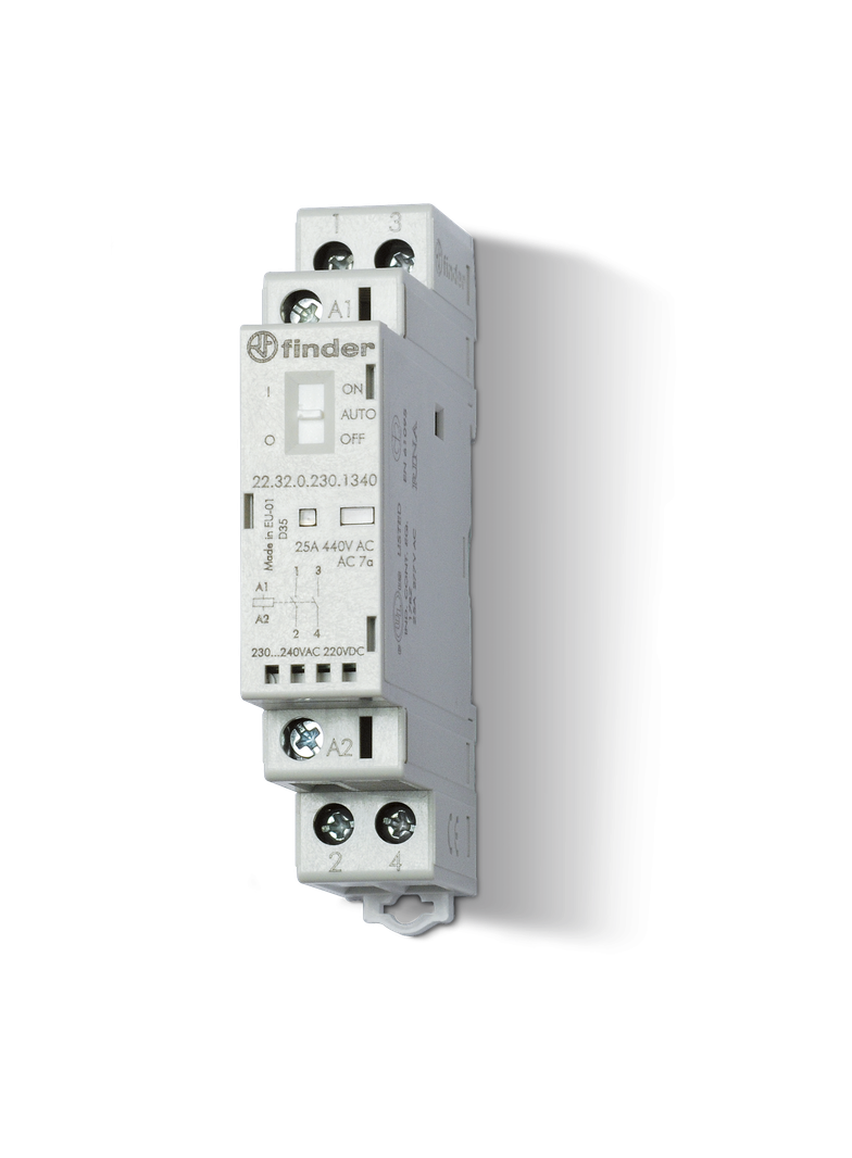 Stycznik instalacyjny serii 22: 2Z 25A 12V AC/DC 22.32.0.012.4340 /5szt./ FINDER