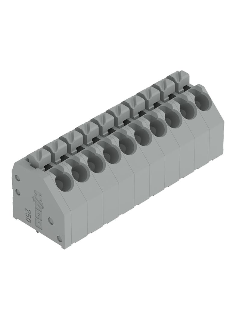 listwa zaciskowa do pł. drukowanych 10-bieg. szara raster 3,5 mm /30szt./ WAGO
