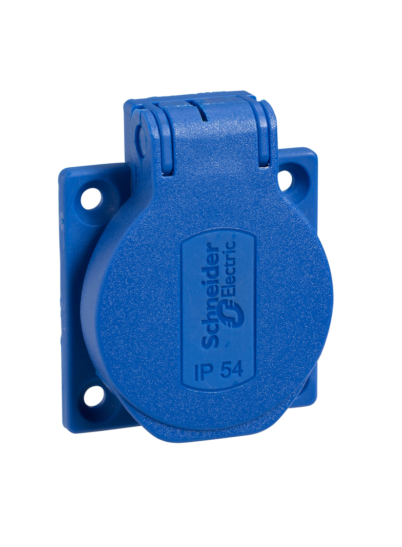 Gniazdo Pratika 50X50 niebieskie IP54220V 2PT PKN51B Schneider