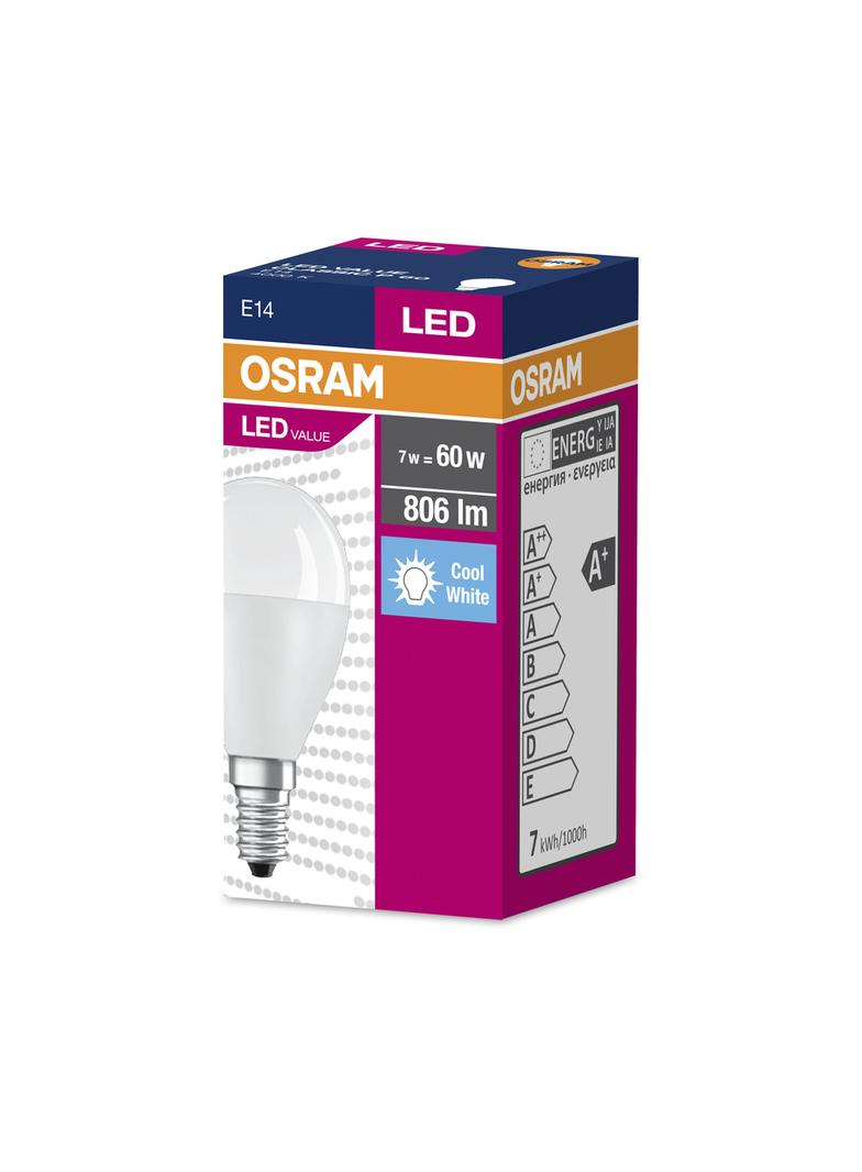 Lampa LED VALUE Classic P60 non-dim plastik 7,5W 840 E14