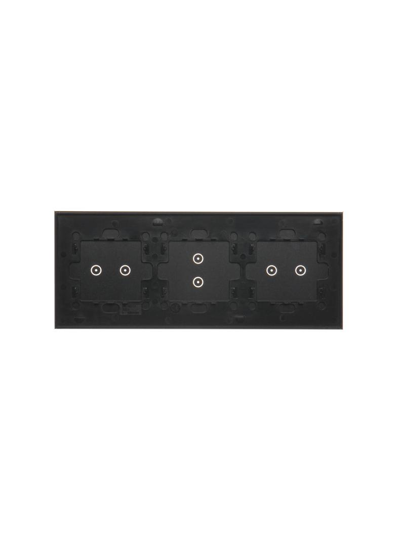 Simon 54 Touch Panel dotykowy S54 Touch 3 moduły 2 pola dotykowe poziome + 2 pola dotykowe pionowe + 2 pola dotykowe poziome zastygła lawa DSTR3232/73 KONTAKT