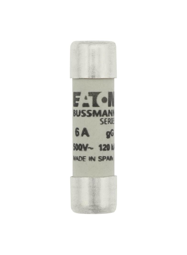 CYLINDRICAL FUSE 10 x 38 6A GG 500V AC Wkładka cylindryczna 10 x 38mm 6A GG 500V AC C10G6 EATON