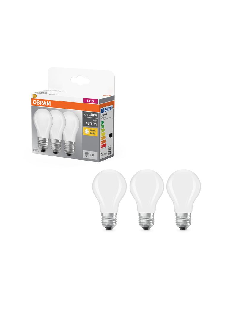 Lampa LED BASE Classic P40 4W/827 230V szkło matowe E27 FS3 OSRAM